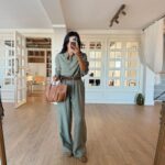 Elastic waist tencel shirt and trouser set