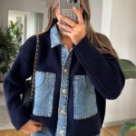 Navy denim jacket