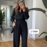 Tress pant shirt set black