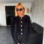 Black mohair cardigan