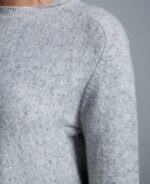 Peplum payette tricot sweater grey - Image 3