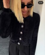 Black mohair cardigan - Image 2