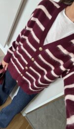 Bordo Striped Cardigan - Image 3