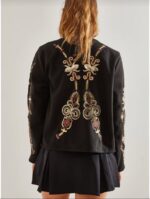 Hand made paillette black jacket - Image 2