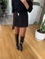 Black mini skort