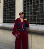 A bold two-tone set with a flattering wide-leg fit - Image 3