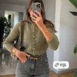 Gold buttoned cardigan