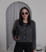 Black feathered knit - Image 3