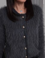 Black feathered knit - Image 2