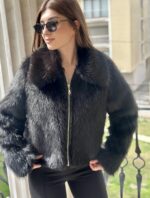 Faux fur black Jacket