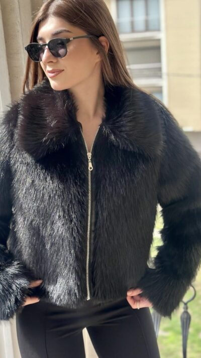 Faux fur black Jacket