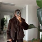 Faux brown fur jacket