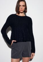 Peplum dilvin black with paillette