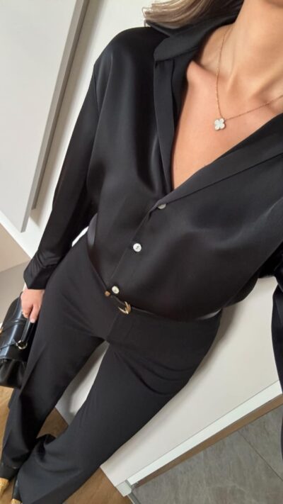 Silk black shirt