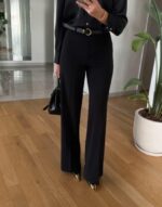 Belted black trouser - Image 2