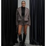 Tailored Jacket & Shorts Set – Taupe