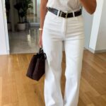 White Wide Leg High Waist Pant