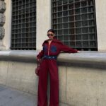 Burgundy and Navy Zip-Up Set