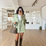 Mint Green Faux Fur Jacket