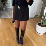 Black Knit Skort