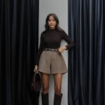 Belted mocca short