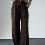 Brown belted palazzo