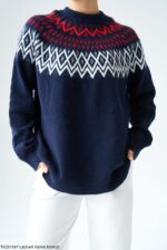 Navy Fair Isle Knit Sweater