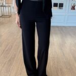 Black High Waist Wide Leg Pants