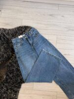 High Waisted Wide Leg Blue Jeans - Image 4